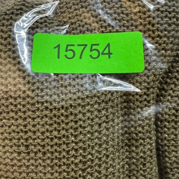 Jana Heavy Mesh Knit 3/4 Sleeve Lagenlook Sweater with Attached Front Green M - Picture 15 of 15